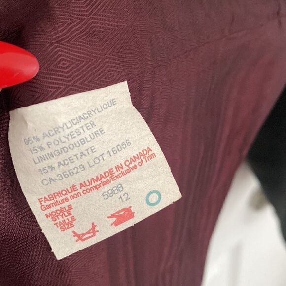 Vintage Annex Dark Grey Longline Blazer Jacket Womens Size 12 - Picture 3 of 8